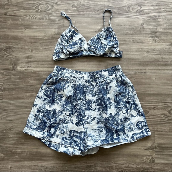Floral Print Three Piece Short Set - Picture 6 of 8